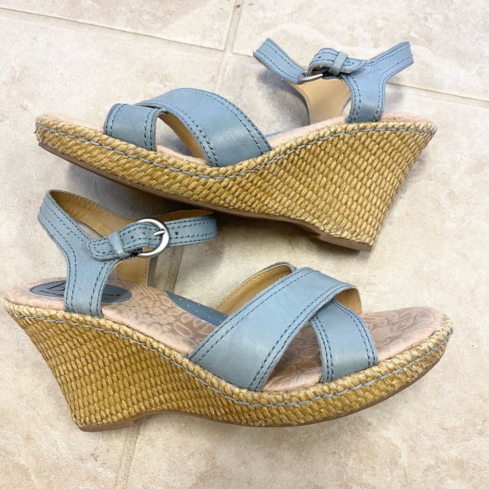 Lovely B.O.C. leather and jute wedges!  Circa 2010